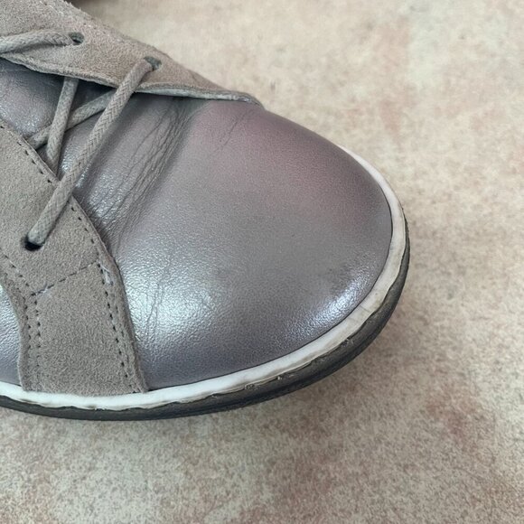 Dorking By Fluchos Karen Silver Metallic Lace Shoes Sneakers - Picture 13 of 13